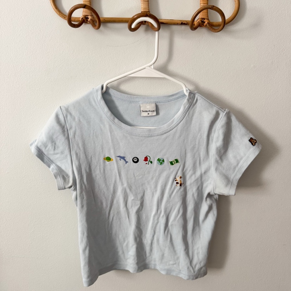 Teddy Fresh emoji baby tee M
